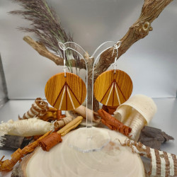 Boucles rondes en If, Pequia amarello, Frêne et Padouk