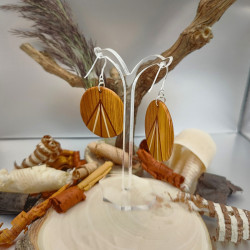 Boucles rondes en If, Pequia amarello, Frêne et Padouk