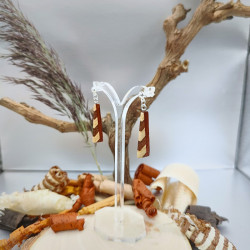 Petites boucles en Frêne, Sapelli et Padouk