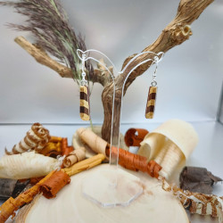 Petites boucles en Amarante, Frêne, Sapelli et Erable