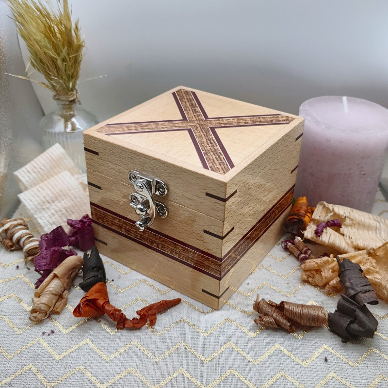 Boite à montre "Luxe" - Hêtre, Bubinga, Amarante et Erable