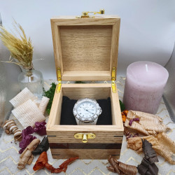 Boite à montre "Luxe" - Châtaignier, Narra mauve et Erable