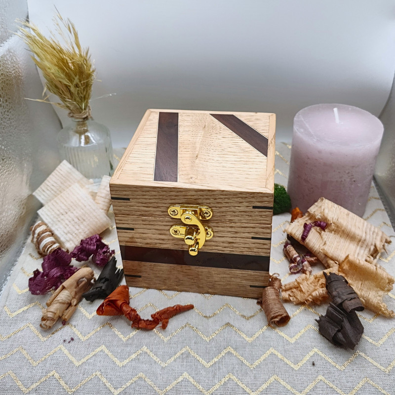 Boite à montre "Luxe" - Châtaignier, Narra mauve et Erable