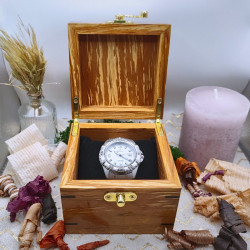 Boite à montre "Luxe" - Aulne échauffé et Ebène du Gabon