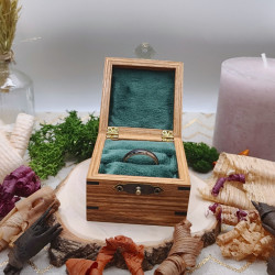 Ecrin à bague - Frène olivier, Ebène du Gabon