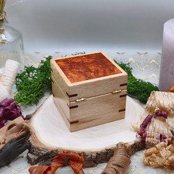 Ecrin à bague - Hêtre, Narra rouge et Padouk