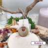 Pendentif cercle avec perle en bois - Différentes déclinaisons