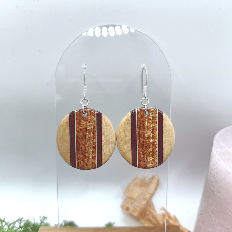 Boucles rondes - Hêtre, Bubinga, Amarante et Erable