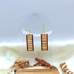 Boucles d'oreilles Zébrano et Padouk – Fait main | Zaksuo's Workshop