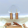 Boucles d'oreilles Zébrano et Padouk – Fait main | Zaksuo's Workshop