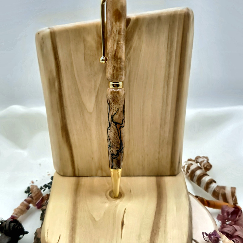 Stylo bille Audace en Hêtre échauffé | Zaksuo's Workshop