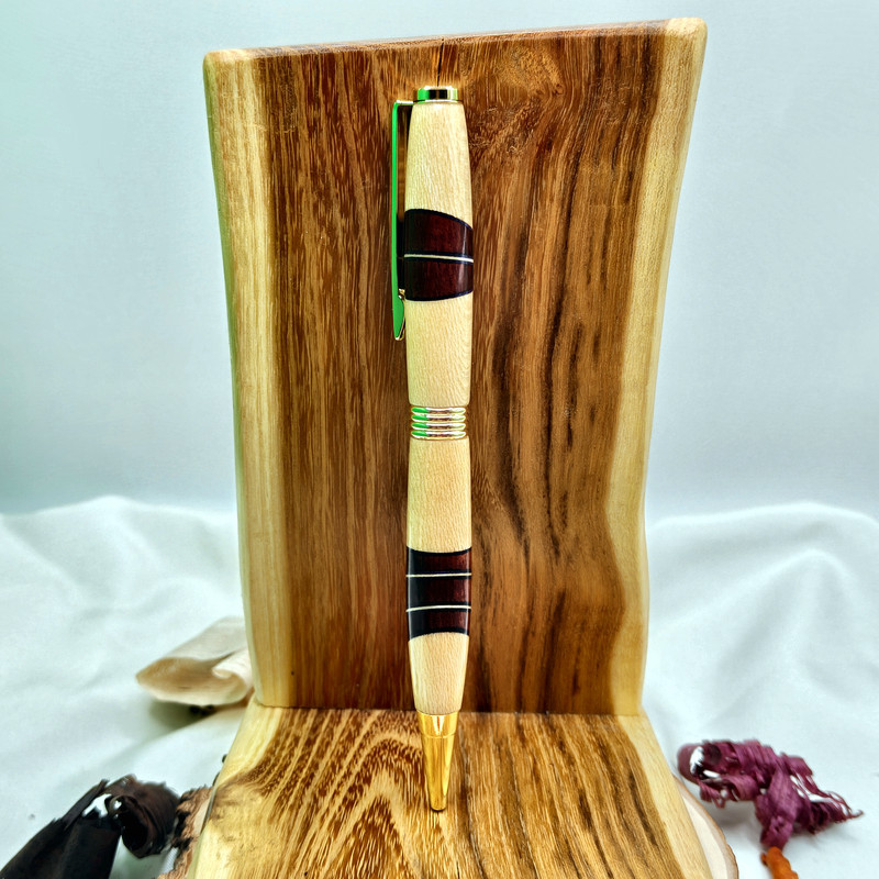 Stylo bille Audace en Platane, Narra mauve | Zaksuo's Workshop