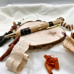 Stylo bille Audace en Platane, Narra mauve | Zaksuo's Workshop