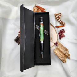 Stylo bille Audace – Loupe de peuplier et résine | Zaksuo's Workshop