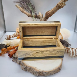 Petite boite en Chêne, Ebène du Gabon, Amarante et Erable